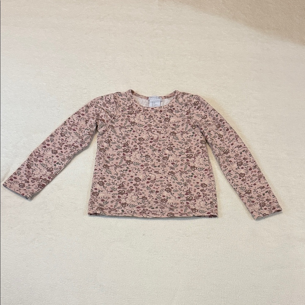 Tahari Pink Floral Long Sleeve Kids Tee